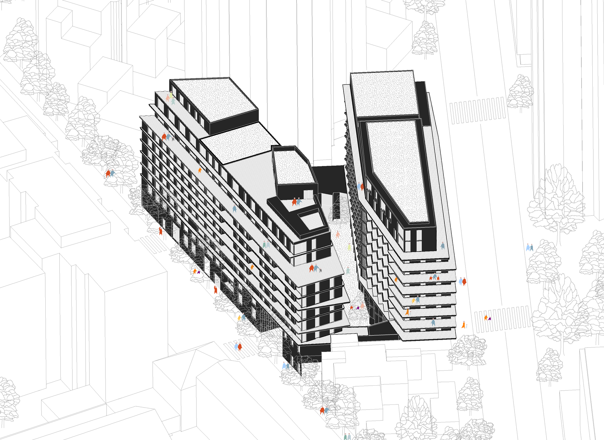 MUTATION D'UN ÎLOT, 338 LOGEMENTS, PARIS XIX-6